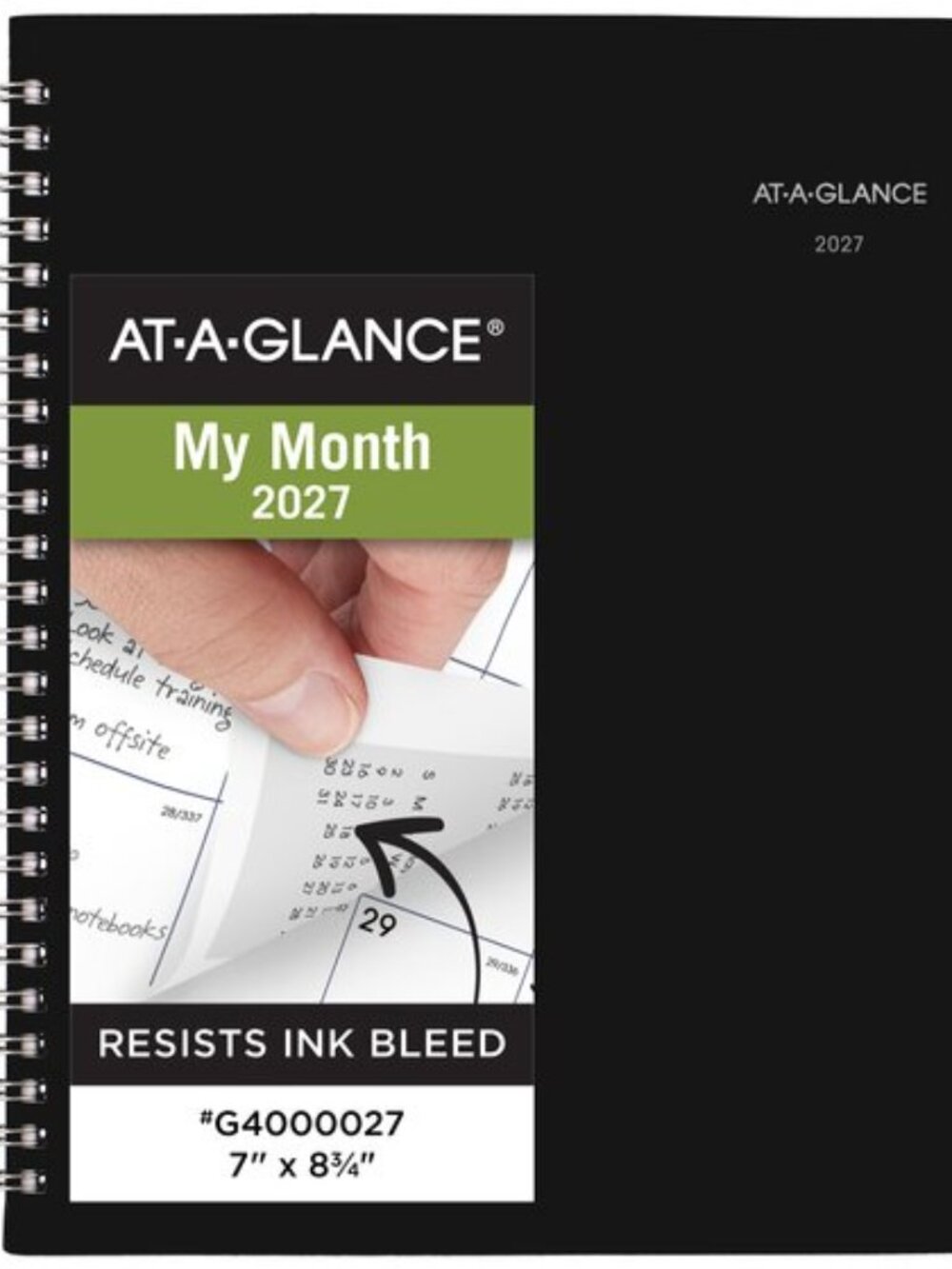 At-A-Glance 2027 Monthly Planner 12 Month Black Medium 7"x8-3/4" Office School